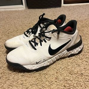 Nike shoes- Alpha Huarache Elite 3 Turf 'White Black'